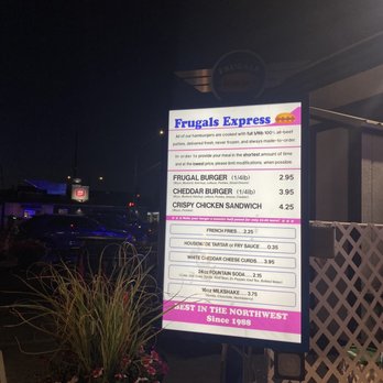Frugals - Drive-thru menu - Burgers Near Me - Spokane, Washington Frugals - Drive-thru menu - Burgers Near Me - Spokane, Washington