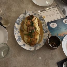 Hot honey salmon + mashed potatoes