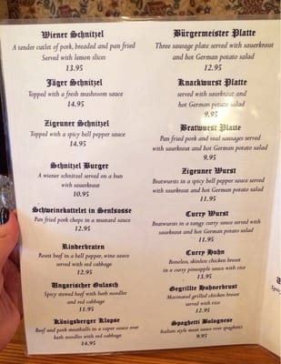 Menu photo 7 Der Lindenbaum Fredericksburg, TX