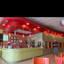Sweet Spot Frozen Yogurt Harlingen - Inside topping bar and froyo dispensers