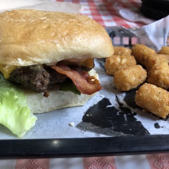 Mark's Outing - Tater Tots Bacon Burger - Burgers Near Me - San Antonio, Texas Mark's Outing - Tater Tots Bacon Burger - Burgers Near Me - San Antonio, Texas