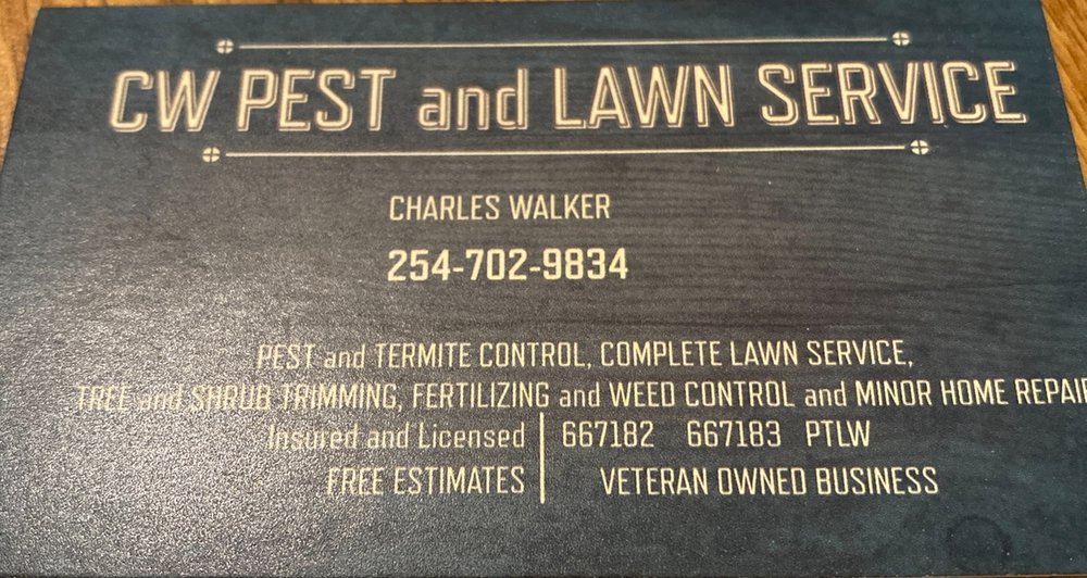 CW PEST AND LAWN SERVICE Updated July 2024 Killeen, Texas Pest Control Phone Number Yelp