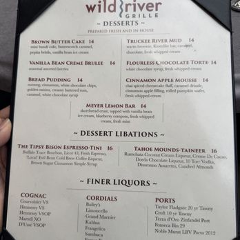 Wild River Grille - Menu - New American Near Me - Reno, Nevada