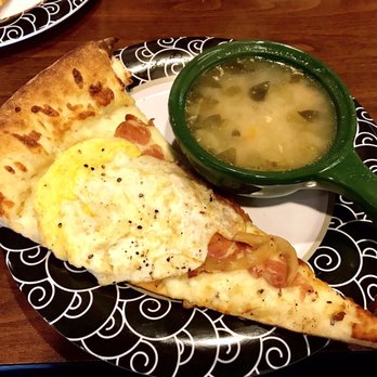 Crust - a slice of pizza and a bowl of soup - Pizza Near Me - Cleveland, Ohio