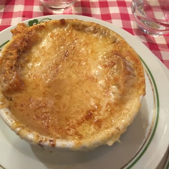 Au Pied de Cochon - French onion soup--yum! - Seafood Near Me - Paris, 75
