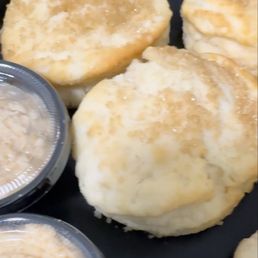 Biscuit with apple butter Biscuit with apple butter
