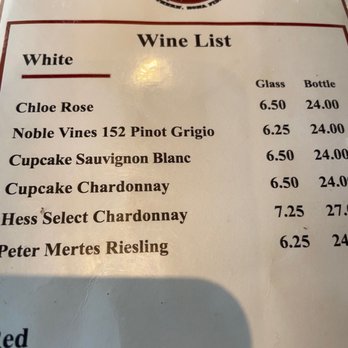 Soul Fish Cafe - Closer look at the wine list - Seafood Near Me - Memphis, Tennessee