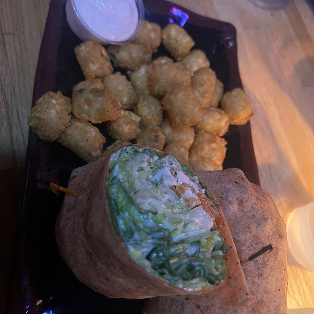 Chicken Wrap with tater tota