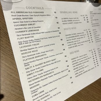 Palm & Ember - Current cocktail/drink menu - Breakfast & Brunch Near Me - San Jose, California
