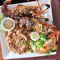 Eat Something 2 - Lobster with red beans rice and salad