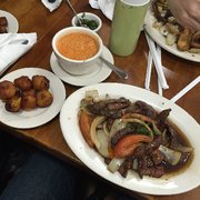 Photo of Senor Pollo - New York, NY, United States. Lomo Saltado with Maduros and Quinoa on the side. :)
