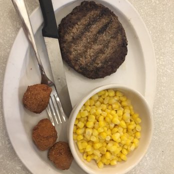 Andy's Igloo - Chopped steak with corn and hush puppies - American Near Me - Winter Haven, Florida