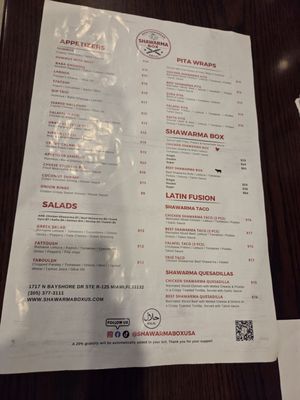 Menu photo 3 Shawarmaz Mediterranean Grill Miami, FL Menu photo 3 Shawarmaz Mediterranean Grill Miami, FL
