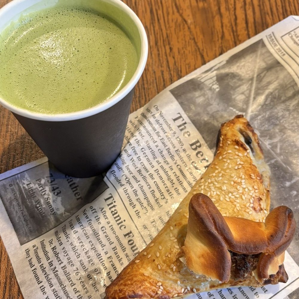 Papercup Coffee - Matcha latte, spinach, Potatoes and Mushrooms Bourekas Potatoes - Coffee & Tea Near Me - Santa Ana, California Papercup Coffee - Matcha latte, spinach, Potatoes and Mushrooms Bourekas Potatoes - Coffee & Tea Near Me - Santa Ana, California