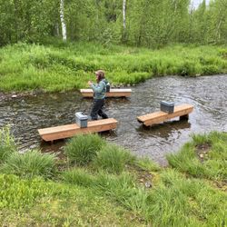 Alaska Wilderness Adventure - Getting ready to pan for gold