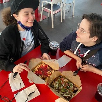Riverside Food Lab - Eating on the patio. - Food Court Near Me - Riverside, California