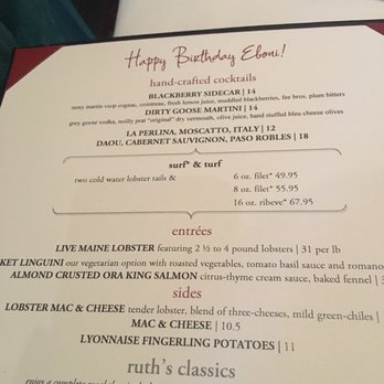 Ruth's Chris Steak House - Happy Birthday to Wifey - Steakhouses Near Me - Pasadena, California Ruth's Chris Steak House - Happy Birthday to Wifey - Steakhouses Near Me - Pasadena, California