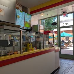 Lucky's Dog House - Counter, you can see them making the food!