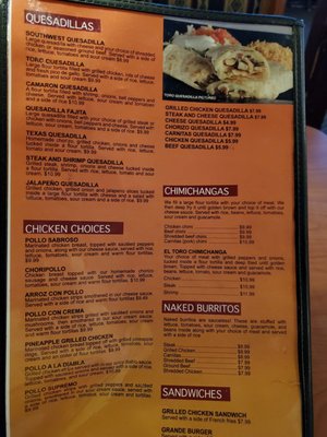 Menu photo 1 El Toro Cantina Authentic Mexican Restaurant Brownsburg, IN