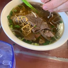 Beef P1. Pho Tai -egg noodles instead of rice noodles
