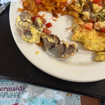Kristof's Kafe - Overcooked steak from omelette - American Near Me - Davie, Florida