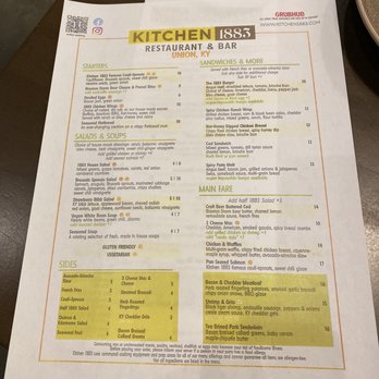 Kitchen 1883 - Menu - New American Near Me - Union, Kentucky Kitchen 1883 - Menu - New American Near Me - Union, Kentucky