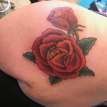 Seattle Tattoo Emporium - Rosebud for me, rose for Nanay (my grandma). - Tattoo Near Me - Seattle, Washington