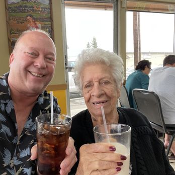Lolita's Restaurant - Enjoying our drinks. A soda and horchata. - Mexican Near Me - Baldwin Park, California