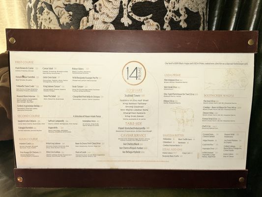 Menu photo 1 14 Prime Jacksonville, FL