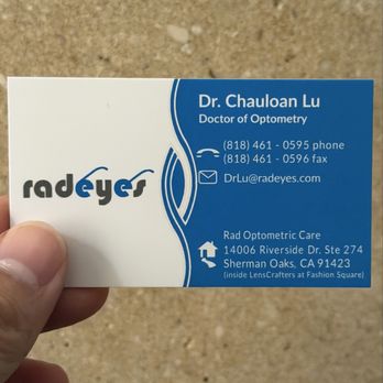 LensCrafters - Dr. Lu's business card - Eyewear & Opticians Near Me - Sherman Oaks, California LensCrafters - Dr. Lu's business card - Eyewear & Opticians Near Me - Sherman Oaks, California