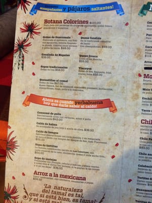 Menu photo 8 Los Colorines Tepoztlán, MOR Menu photo 8 Los Colorines Tepoztlán, MOR