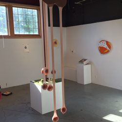 Peaches! Latest ok display in Gallery space at Popps