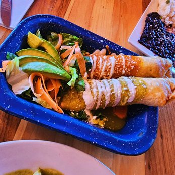Casa Corazon Restaurant - Shredded Flautas with both red and green sauce. - Mexican Near Me - Phoenix, Arizona
