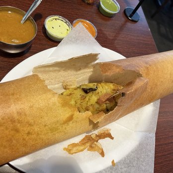 Spicelife Indian Fare - Dosa - with potatoes inside - Indian Near Me - Gaithersburg, Maryland Spicelife Indian Fare - Dosa - with potatoes inside - Indian Near Me - Gaithersburg, Maryland