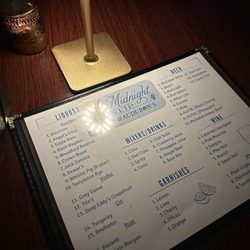 Audubon's - Midnight Slip Menu