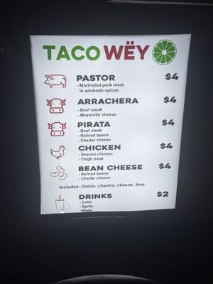 Menu photo 2 taco wey Austin, TX Menu photo 2 taco wey Austin, TX