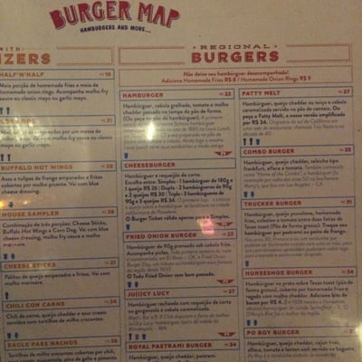 Menu photo 2 The Burger Map Santo André, SP Menu photo 2 The Burger Map Santo André, SP