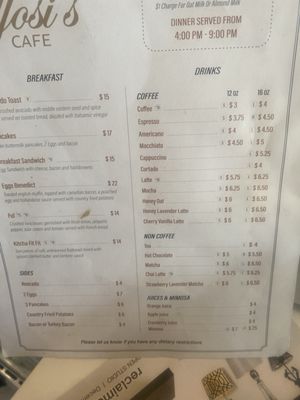 Menu photo 2 Yosi’s Cafe Oakland, CA Menu photo 2 Yosi’s Cafe Oakland, CA