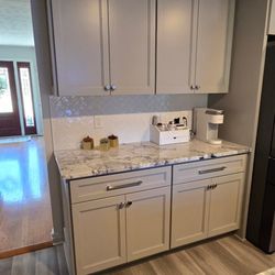 Flooring and cabinets