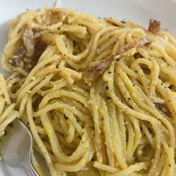 Trattoria Cecio - Carbonara with chunks of scrambled eggs. - Italian Near Me - Rome, RM Trattoria Cecio - Carbonara with chunks of scrambled eggs. - Italian Near Me - Rome, RM