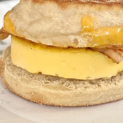 Table & Twine - Bacon egg and cheese breakfast sandwich.