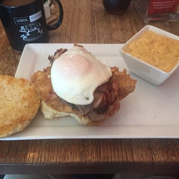 Lunch. Supper! - Chicken biscuit with egg and pimento cheese - New American Near Me - Richmond, Virginia