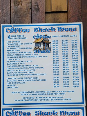 Menu photo 1 Coffee Shack Gatlinburg, TN Menu photo 1 Coffee Shack Gatlinburg, TN