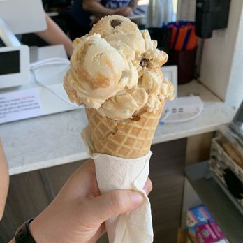 Auntie Irene's Coffee Shop - Single scoop of caramel caribou in waffle cone - Ice Cream & Frozen Yogurt Near Me - Des Moines, Washington Auntie Irene's Coffee Shop - Single scoop of caramel caribou in waffle cone - Ice Cream & Frozen Yogurt Near Me - Des Moines, Washington