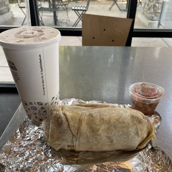 Chipotle Mexican Grill - My Meh Brisket & chicken burrito with their watered down organic drink - Mexican Near Me - Clovis, California Chipotle Mexican Grill - My Meh Brisket & chicken burrito with their watered down organic drink - Mexican Near Me - Clovis, California