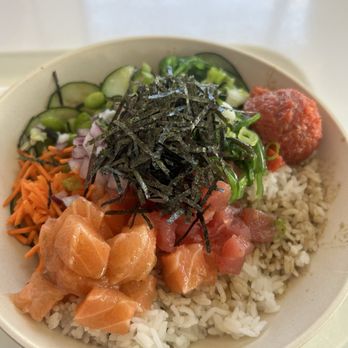 blue pokē - POKĒ BOWL | Regular (3 scoops of protein) - Poke Near Me - San Diego, California