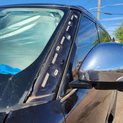 Agave Auto Glass - Second time this piece has gone flying. First time it was the chrome up top.