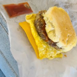 Sunrise Biscuit Kitchen - Steak egg and cheese biscuit was on point!