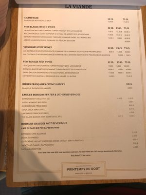 Menu photo 3 La Viande Paris, 75 Menu photo 3 La Viande Paris, 75