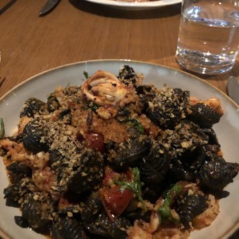 San Morello - Black Shells Puttanesca, My Grandmother's Ravioli - Italian Near Me - Detroit, Michigan